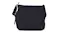 Back view of a dark blue crossbody bag with an adjustable strap and a smooth panel design Back view of a dark blue crossbody bag with an adjustable strap and a smooth panel design