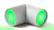 Lexon Ray LED lights are glowing green, demonstrating a dynamic colored lighting effect on a reflective surface Lexon Ray LED lights are glowing green, demonstrating a dynamic colored lighting effect on a reflective surface