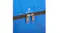 Close-up of the double zipper on the Blue Dreamz mattress bag, showing metal pulls and stitching details Close-up of the double zipper on the Blue Dreamz mattress bag, showing metal pulls and stitching details
