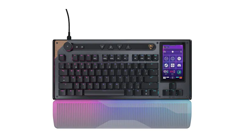 Front view of the Turtle Beach Command Series KB7 Wired Keyboard with Wrist Rest Front view of the Turtle Beach Command Series KB7 Wired Keyboard with Wrist Rest