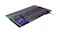 Angled view of the RGB mechanical keyboard with touchscreen display, volume knob, and gradient wrist rest Angled view of the RGB mechanical keyboard with touchscreen display, volume knob, and gradient wrist rest