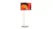 Angled front view of the Samsung Smart Monitor, highlighting the thin frame and modern stand with colourful on‑screen graphics Angled front view of the Samsung Smart Monitor, highlighting the thin frame and modern stand with colourful on‑screen graphics