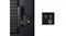 Rear view of a TV showing HDMI, USB, and LAN ports, with a zoomed-in inset highlighting the connections Rear view of a TV showing HDMI, USB, and LAN ports, with a zoomed-in inset highlighting the connections
