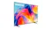 Angled view of a Samsung Mini LED TV showing a colourful abstract display with a thin bezel and twin stand feet Angled view of a Samsung Mini LED TV showing a colourful abstract display with a thin bezel and twin stand feet