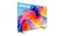 Angled view of a Samsung Mini LED TV showing a colourful abstract display with a thin bezel and twin stand feet Angled view of a Samsung Mini LED TV showing a colourful abstract display with a thin bezel and twin stand feet