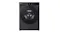 Front view of a dark graphite LG Series 10 12kg front-load washing machine with a large circular door and a top control panel Front view of a dark graphite LG Series 10 12kg front-load washing machine with a large circular door and a top control panel