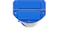 Close-up of the blue plastic base of a triangular Cleanflo window cleaner with screws and rubber support pads Close-up of the blue plastic base of a triangular Cleanflo window cleaner with screws and rubber support pads