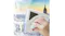 A hand holding a Cleanflo magnetic window cleaner against a soapy window with a city skyline in the background A hand holding a Cleanflo magnetic window cleaner against a soapy window with a city skyline in the background