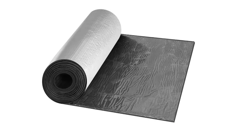 Angled view of the Manan Sound Deadening Foam in black colour Angled view of the Manan Sound Deadening Foam in black colour