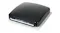 Black RV roof vent cover with a low-profile design mounted on a white base Black RV roof vent cover with a low-profile design mounted on a white base