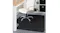 White office chair on a floor protection mat under the desk White office chair on a floor protection mat under the desk