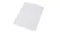 Angled view of the Marlow square chair mat with rounded corners, clear PVC material, and subtle pin texture Angled view of the Marlow square chair mat with rounded corners, clear PVC material, and subtle pin texture