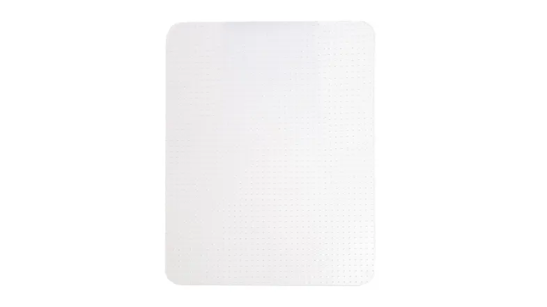 Front view of the Marlow Square PVC Chair Mat with Pins Front view of the Marlow Square PVC Chair Mat with Pins