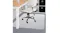 White office chair on a floor protection mat under the desk White office chair on a floor protection mat under the desk