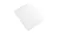 Angled view of a clear, square PVC chair mat Angled view of a clear, square PVC chair mat