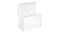 Haier 300 series chest freezer with open lid, showing spacious interior and wire storage basket Haier 300 series chest freezer with open lid, showing spacious interior and wire storage basket