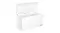 Haier 300 series chest freezer with open lid, showing spacious interior and wire storage basket Haier 300 series chest freezer with open lid, showing spacious interior and wire storage basket