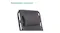 Close-up of the removable and adjustable padded headrest on the grey lounge chair Close-up of the removable and adjustable padded headrest on the grey lounge chair