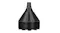 Black freestanding punching bag base with a cone-shaped top, suction cups, and embossed athlete icons on the sides Black freestanding punching bag base with a cone-shaped top, suction cups, and embossed athlete icons on the sides
