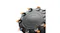 Bottom view of the punching bag base showing multiple suction cups, with arrows indicating grip and stability Bottom view of the punching bag base showing multiple suction cups, with arrows indicating grip and stability