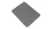 Angled view of the Marlow square chair mat with rounded corners, clear PVC material, and subtle pin texture Angled view of the Marlow square chair mat with rounded corners, clear PVC material, and subtle pin texture