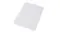 A left-angled view of the Marlow square PVC chair mat with rounded corners and a clear finish A left-angled view of the Marlow square PVC chair mat with rounded corners and a clear finish