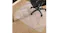 Square Marlow chair mat placed under an office chair on wooden flooring Square Marlow chair mat placed under an office chair on wooden flooring