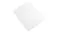 Angled view of the Marlow square chair mat with rounded corners, clear PVC material, and subtle pin texture Angled view of the Marlow square chair mat with rounded corners, clear PVC material, and subtle pin texture