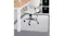 Home office setup with desk and swivel chair placed on a clear chair mat, providing floor protection and stable rolling on carpet Home office setup with desk and swivel chair placed on a clear chair mat, providing floor protection and stable rolling on carpet