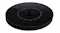 Round black solar panel disk with radial cells and a centred opening for the fountain pump Round black solar panel disk with radial cells and a centred opening for the fountain pump
