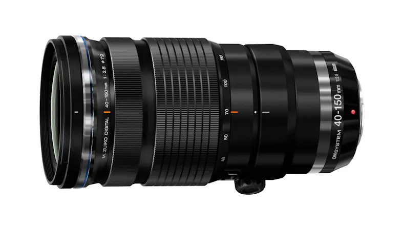 Angled view of the OM System Olympus M.Zuiko Digital ED 40-150mm f/2.8 Pro Lens Angled view of the OM System Olympus M.Zuiko Digital ED 40-150mm f/2.8 Pro Lens