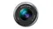 Front view of a black Olympus M.Zuiko Digital 25mm camera lens Front view of a black Olympus M.Zuiko Digital 25mm camera lens