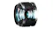 Cutaway view of a black Olympus 25mm lens, revealing internal glass elements inside the lens body Cutaway view of a black Olympus 25mm lens, revealing internal glass elements inside the lens body