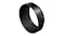 An angled view of a black Olympus lens hood accessory ring An angled view of a black Olympus lens hood accessory ring