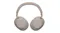 Straight-on view of Sony headphones highlighting symmetrical earcups Straight-on view of Sony headphones highlighting symmetrical earcups