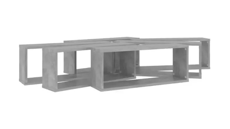 Perspective view of the shelves highlighting the open-box design Perspective view of the shelves highlighting the open-box design