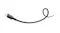 Black braided Belkin Lightning cable curved, with the connector visible Black braided Belkin Lightning cable curved, with the connector visible