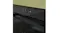 A left view of a built-in steam oven control panel with digital display showing settings on a sleek black glass surface A left view of a built-in steam oven control panel with digital display showing settings on a sleek black glass surface
