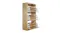 Side view of wooden shoe cabinet with pull-down rack shelves, space-saving design and sturdy wood grain finish structure Side view of wooden shoe cabinet with pull-down rack shelves, space-saving design and sturdy wood grain finish structure