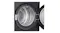 Close-up of an open clothes dryer showing the spacious stainless steel drum interior Close-up of an open clothes dryer showing the spacious stainless steel drum interior