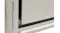 A detailed view of an undermount rangehood edge, control panel buttons, stainless steel finish and LED lighting below A detailed view of an undermount rangehood edge, control panel buttons, stainless steel finish and LED lighting below