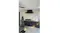 Contemporary backyard kitchen featuring a black rangehood over grill, sink, and fridge Contemporary backyard kitchen featuring a black rangehood over grill, sink, and fridge