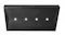 Underside view of the black Schweigen 150cm rangehood, displaying metal filters and four bright integrated lights Underside view of the black Schweigen 150cm rangehood, displaying metal filters and four bright integrated lights