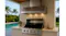 Patio cooking space with rangehood, grill, and pool view in a modern outdoor setting Patio cooking space with rangehood, grill, and pool view in a modern outdoor setting