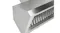 Industrial-style kitchen exhaust hood with brushed steel finish and integrated lighting panels Industrial-style kitchen exhaust hood with brushed steel finish and integrated lighting panels