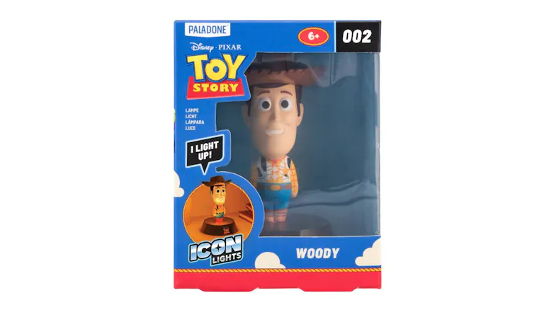 Woody Icon Light retail packaging shown front-facing with the figure visible through a clear window Woody Icon Light retail packaging shown front-facing with the figure visible through a clear window