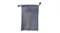 Flat view of a rectangular fabric pouch showcasing its textured material Flat view of a rectangular fabric pouch showcasing its textured material