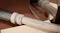 Close-up showing the heated round brush attachment locked into place Close-up showing the heated round brush attachment locked into place
