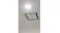 Close-up of modern ceiling vent and recessed light fixture in a minimalist white interior Close-up of modern ceiling vent and recessed light fixture in a minimalist white interior