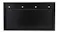 Front view of a black wall-mounted rangehood with built-in LED light Front view of a black wall-mounted rangehood with built-in LED light